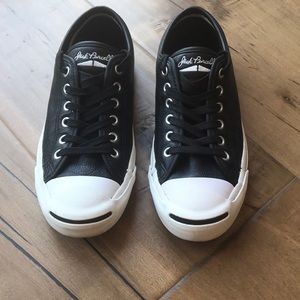 Converse Jack Purcell Black Leather Sneakers